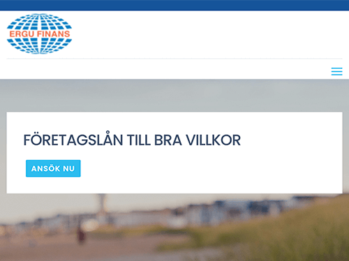 Ergu Finans webbsida