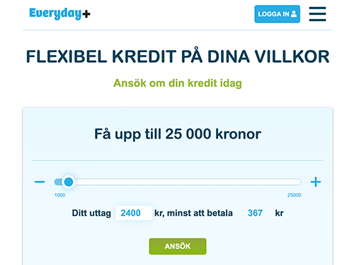 EverydayPlus webbsida