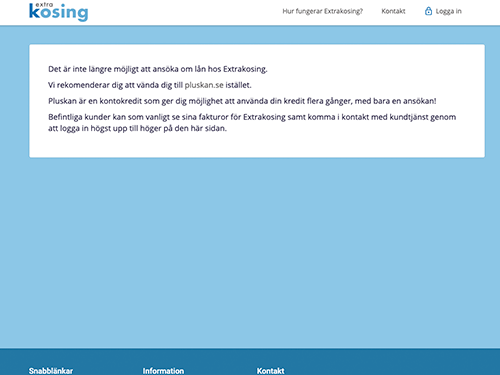 Extrakosing webbsida