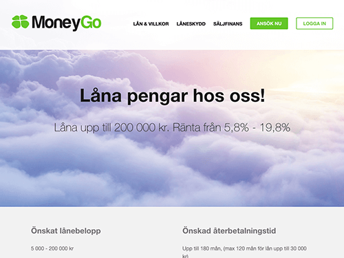 MoneyGo webbsida