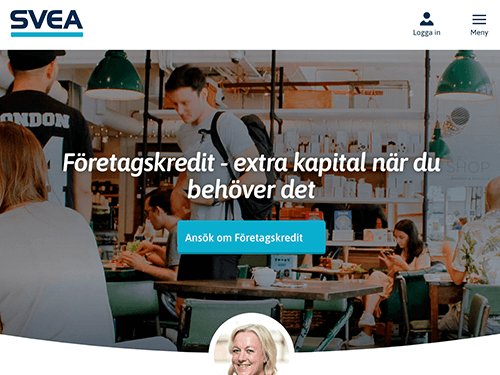 Svea Bank webbsida